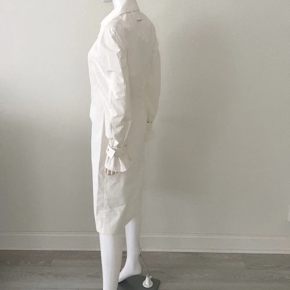 BOTTEGA VENETA MIDI SHIRT WOMEN'S LONG SLEEVE DRESS WHITE NEW - Picture 12 of 15